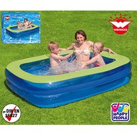 HAPPY PEOPLE® Planschbecken Family Pool blau, grün 200,0 x 150,0 x 50,0 cm von HAPPY PEOPLE®