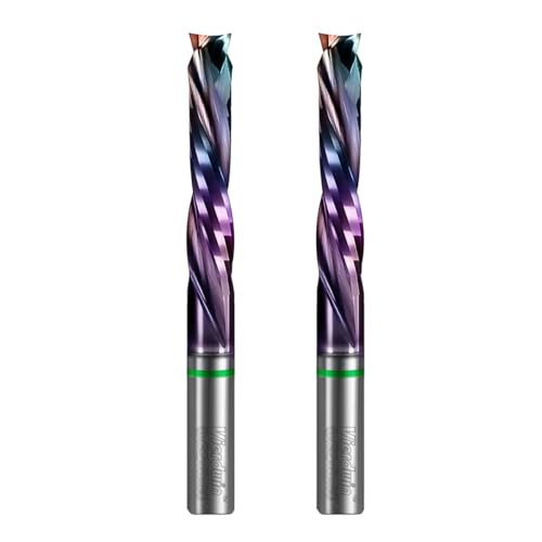 HARDWIN 2-Flöten Spiral-Fräser 6mm Schaft×6mm Schneide×32mm CEL Karbid Kompressions-Holzfräser 2 Stück von HARDWIN