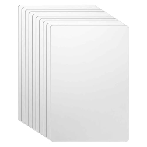 HARFINGTON 10 Stück Metall-Visitenkarten, 6,6 x 4,6 x 0,1 cm, 304 Edelstahl, Spiegel-Lasergravurkarten, benutzerdefinierte Rohlinge, CNC-Gravurbögen für Haus, Büro, DIY-Geschenkeinladungen, Weiß HARFINGTON 10 Stück Metall-Visitenkarten, 6,6 x 4,6 x 0,1 cm, 304 Edelstahl, Spiegel-Lasergravurkarten, benutzerdefinierte Rohlinge, CNC-Gravurbögen für Haus, Büro, DIY-Geschenkeinladungen, Weiß von HARFINGTON