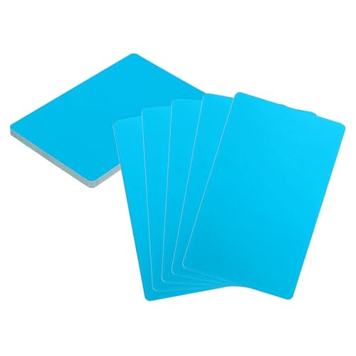 HARFINGTON 10 Stück Metall-Visitenkarten, Rohlinge, 8,6 x 5,3 x 0,1 cm, Aluminium, Lasergravur, blanko, Name, benutzerdefinierte Karte, CNC-Gravurbögen für Haus, Büro, DIY, Geschenkteller, Einladungen von HARFINGTON