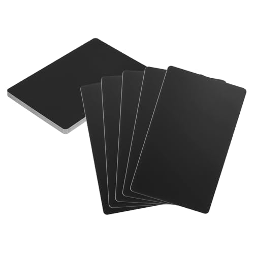 HARFINGTON 10 Stück Metall-Visitenkarten, Rohlinge, 8,6 x 5,3 x 0,1 cm, Aluminium-Lasergravur, blanko, Name, benutzerdefinierte Karte, CNC-Gravurbögen für Haus, Büro, DIY, Geschenkteller, Einladungen von HARFINGTON