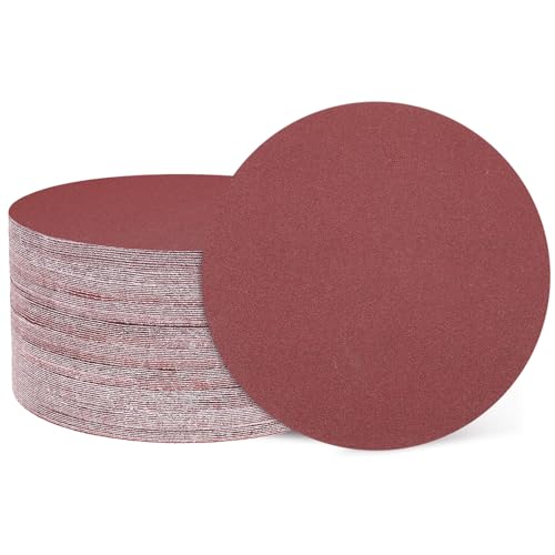 HARFINGTON 100 Stück 15,2 cm Schleifscheiben, Körnung 180, Klett-Schleifpapier, Exzenterschleifer-Pads für Holzbearbeitung, Automobil, Metallpolieren von HARFINGTON