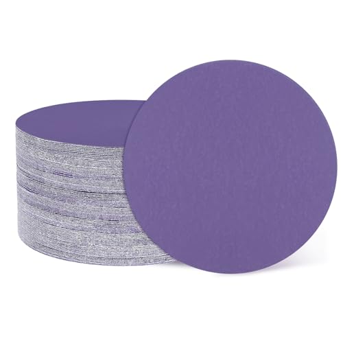 HARFINGTON 100 Stück 2,5 cm Schleifscheiben, Körnung 2000, Klett-Schleifpapier, Exzenterschleifer-Pads für Holzbearbeitung, Automobil, Metallpolitur, Lila, 100 Stück von HARFINGTON