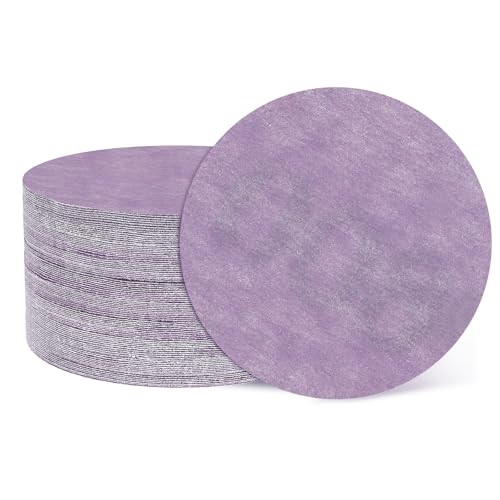 HARFINGTON 100 Stück 2,5 cm Schleifscheiben, Körnung 600, Klett-Schleifpapier, Exzenterschleifer-Pads für Holzbearbeitung, Automobil, Metallpolitur, Lila, 100 Stück von HARFINGTON