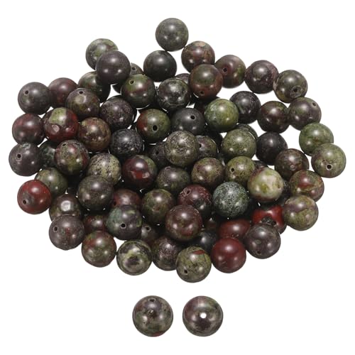 HARFINGTON 100 Stück Natursteinperlen, 10 mm, Drache, runder Edelstein, lose Perlen, echte glatte Kugeln, Perlen für Schmuckherstellung, Armbänder, Halsketten, Ohrringe, DIY HARFINGTON 100 Stück Natursteinperlen, 10 mm, Drache, runder Edelstein, lose Perlen, echte glatte Kugeln, Perlen für Schmuckherstellung, Armbänder, Halsketten, Ohrringe, DIY von HARFINGTON