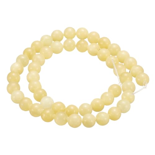 HARFINGTON 100 Stück Natursteinperlen, 6 mm, gelbe Jade, runde Edelsteinsteine, lose Perlen, echte glatte Kugeln, Perlen für Schmuckherstellung, Armbänder, Halsketten, Ohrringe, DIY HARFINGTON 100 Stück Natursteinperlen, 6 mm, gelbe Jade, runde Edelsteinsteine, lose Perlen, echte glatte Kugeln, Perlen für Schmuckherstellung, Armbänder, Halsketten, Ohrringe, DIY von HARFINGTON