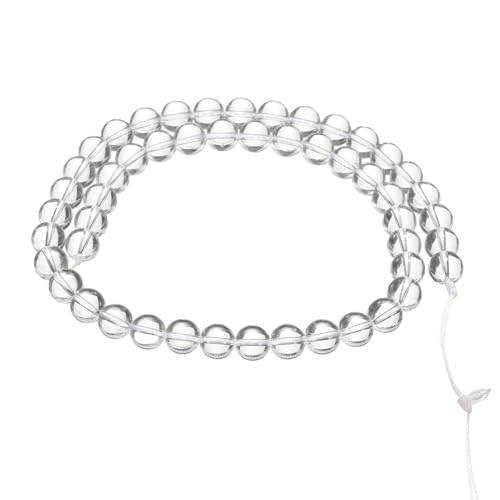 HARFINGTON 100 Stück Natursteinperlen, 6 mm, transparenter Kristall, runder Edelstein, lose Perlen, echte glatte Kugeln, Perlen für Schmuckherstellung, Armbänder, Halsketten, Ohrringe, DIY HARFINGTON 100 Stück Natursteinperlen, 6 mm, transparenter Kristall, runder Edelstein, lose Perlen, echte glatte Kugeln, Perlen für Schmuckherstellung, Armbänder, Halsketten, Ohrringe, DIY von HARFINGTON