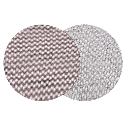 HARFINGTON 12,7 cm Netz-Schleifscheibe, 5 Stück, Körnung 180, staubfrei, Trockenbau-Schleifpapier, Klett-Schleifpads für Trockenbau-Kittböden von HARFINGTON