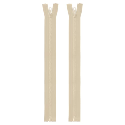 HARFINGTON 2 Stück #5 Näh-Reißverschlüsse, 30,5 cm, Harz, versteckter Ersatzspulen-Reißverschluss für Heimwerker, Handwerk, Tasche, Kleidung, Heimtextilien, Kleidung, Beige von HARFINGTON