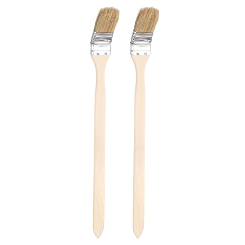 HARFINGTON 2 gebogene Heizkörper-Pinsel, 3,8 cm breit, gebogene Wandfarbe, weiche Borsten, Pinsel mit langem Holzgriff, für Heimwerker, Farbe, flache Kunst, Möbel, Schrank, Zäune, Deck HARFINGTON 2 gebogene Heizkörper-Pinsel, 3,8 cm breit, gebogene Wandfarbe, weiche Borsten, Pinsel mit langem Holzgriff, für Heimwerker, Farbe, flache Kunst, Möbel, Schrank, Zäune, Deck von HARFINGTON