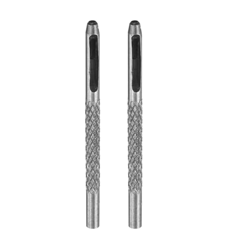 HARFINGTON 2 runde Leder-Lochstanzer, 2,5 mm Hohllochstanzer, Karbonstahl, Kreisloch, Stanzwerkzeug für Gürtel/DIY-Lederhandwerk von HARFINGTON