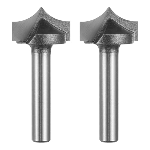 HARFINGTON 2 x Rundfräsen-Bit, 3/8 Zoll Radius, 1/4 Zoll Schaft, 1,9 cm Schnittdurchmesser, 2 Rillen, runder CNC-Fräser für 2D- und 3D-Schnitzerei, Holzbearbeitung, Gravurwerkzeug HARFINGTON 2 x Rundfräsen-Bit, 3/8 Zoll Radius, 1/4 Zoll Schaft, 1,9 cm Schnittdurchmesser, 2 Rillen, runder CNC-Fräser für 2D- und 3D-Schnitzerei, Holzbearbeitung, Gravurwerkzeug von HARFINGTON