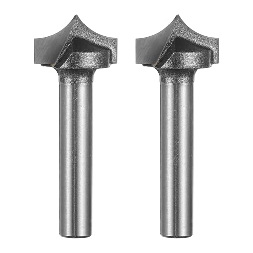 HARFINGTON 2 x Rundfräsen-Bit, 5/16 Zoll Radius, 1/4 Zoll Schaft, 5/8 Zoll Schnittdurchmesser, 2 Rillen, runder CNC-Fräser für 2D- und 3D-Schnitzerei, Holzbearbeitung, Gravurwerkzeug von HARFINGTON