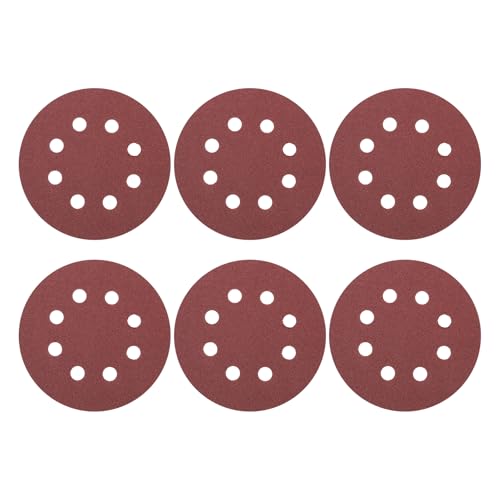 HARFINGTON 20 Stück 12,7 cm Schleifscheiben, 8 Löcher, Körnung 100, Klett-Schleifpapier, Exzenterschleifer-Pads für Holzbearbeitung, Automobil, Metallpolieren von HARFINGTON