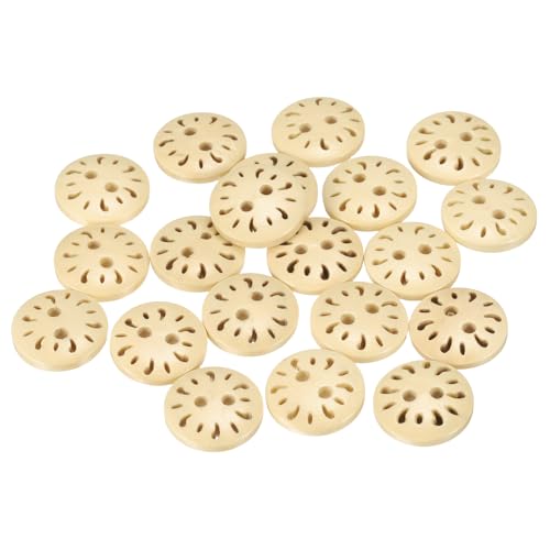 HARFINGTON 20 Stück 2-Loch-Blumen-Nähknöpfe, 13 mm, handgefertigtes Holz, Ersatzknöpfe für Kleidung, Dekoration, DIY-Zubehör, Holzfarbe HARFINGTON 20 Stück 2-Loch-Blumen-Nähknöpfe, 13 mm, handgefertigtes Holz, Ersatzknöpfe für Kleidung, Dekoration, DIY-Zubehör, Holzfarbe von HARFINGTON