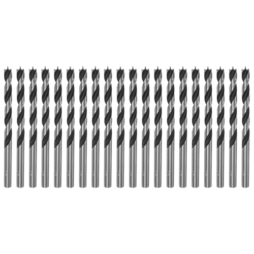 HARFINGTON 20 Stück Brad Point Bohrer 5,5 mm Durchmesser, gerader Rundschaftbohrer, metrische Zopfspitze, 5,8 cm Bohrtiefe, Spiralbohrer für Tischler, Holzbearbeitung, Kunststoff, Gummi HARFINGTON 20 Stück Brad Point Bohrer 5,5 mm Durchmesser, gerader Rundschaftbohrer, metrische Zopfspitze, 5,8 cm Bohrtiefe, Spiralbohrer für Tischler, Holzbearbeitung, Kunststoff, Gummi von HARFINGTON