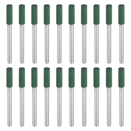HARFINGTON 20 Stück Gummi-Polierbohrer, rotierende Polier-Bits mit 4 mm montiertem zylindrischem Kopf, 3 mm Schaft, für Metall, Schmuck, Stein, Steinschleifen, Grün, 20 Stück HARFINGTON 20 Stück Gummi-Polierbohrer, rotierende Polier-Bits mit 4 mm montiertem zylindrischem Kopf, 3 mm Schaft, für Metall, Schmuck, Stein, Steinschleifen, Grün, 20 Stück von HARFINGTON