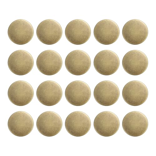 HARFINGTON 20 runde Metallknöpfe, 18 mm, Messing, Nähen, Basteln, Ersatzknöpfe für Blazer, Anzüge, Kleidung, Dekoration, DIY-Zubehör, Bronze von HARFINGTON