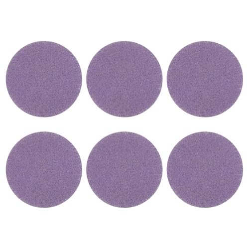 HARFINGTON 25 Stück 2,5 cm Schleifscheiben, Körnung 60, Klett-Schleifpapier, Exzenterschleifer-Pads für Holzbearbeitung, Automobil, Metallpolitur, Lila, 25 Stück von HARFINGTON