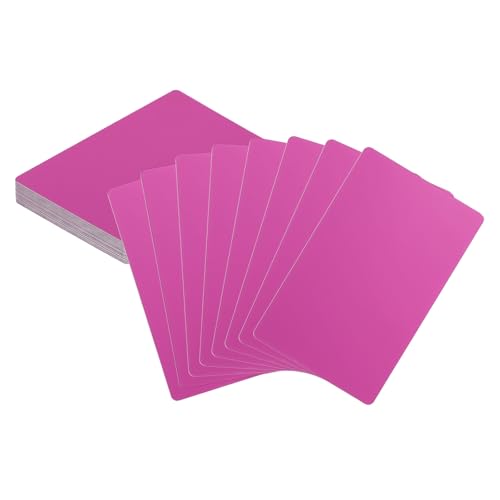 HARFINGTON 25 Stück Metall-Visitenkarten, Rohlinge, 8,6 x 5,3 x 0,1 cm, Aluminium-Lasergravur, blanko, Name, benutzerdefinierte Karte, CNC-Gravurbögen für Haus, Büro, DIY, Geschenkteller, Einladungen von HARFINGTON