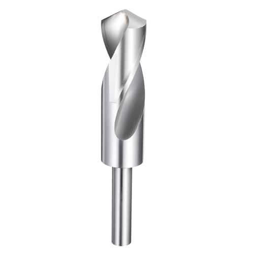 HARFINGTON 26,5 mm Bohrer, 1,27 cm, reduzierter Schaft, rund, 4241 Hochgeschwindigkeitsstahl, unbeschichtet (hell), 118°-Standardspitze für Kunststoff, Holz, Kupfer, Aluminium, Eisen, mittelweiches von HARFINGTON