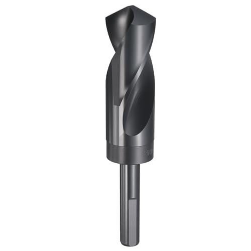 HARFINGTON 29,5 mm Bohrer, 1,27 cm, reduzierter Schaft, 3-flach, 4341, Hochgeschwindigkeitsstahl, Nitrieren, schwarz, 118°-Standardspitze für Kunststoff, Holz, Kupfer, Aluminium, Eisen, mittelweiches HARFINGTON 29,5 mm Bohrer, 1,27 cm, reduzierter Schaft, 3-flach, 4341, Hochgeschwindigkeitsstahl, Nitrieren, schwarz, 118°-Standardspitze für Kunststoff, Holz, Kupfer, Aluminium, Eisen, mittelweiches von HARFINGTON