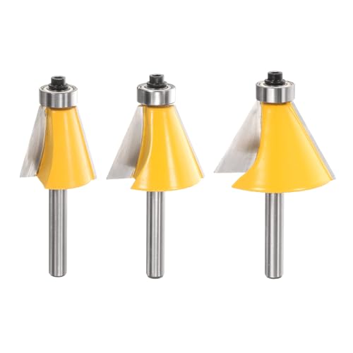 HARFINGTON 3-teiliges Fasenfräser-Bit-Set, 1,27 cm Schaft, 15, 22,5, 30 Grad Schnittwinkel, Hartmetall-Holzfräser-Bits für Holzbearbeitung HARFINGTON 3-teiliges Fasenfräser-Bit-Set, 1,27 cm Schaft, 15, 22,5, 30 Grad Schnittwinkel, Hartmetall-Holzfräser-Bits für Holzbearbeitung von HARFINGTON