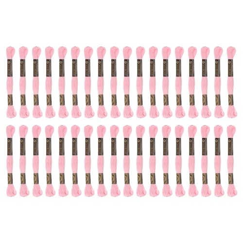 HARFINGTON 3 x 12 Knäuel Stickgarn, 8 m, ägyptische Langstapel-Baumwolle, Kreuzstichgarn zum Nähen, DIY, Armband, Garn und Handwerk, Zuckerwatte (6151) von HARFINGTON