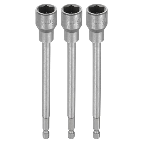 HARFINGTON 3 x Steckschlüssel-Bohrer, 13 mm, metrischer Schlag-Stecknuss, 1/4-Zoll-Sechskantschaft, 150 mm, extra lang, magnetisch, 6-Punkt-Stecknüsse, Schnellwechsel, CR-V-Stahl, Bolzen-Setter für HARFINGTON 3 x Steckschlüssel-Bohrer, 13 mm, metrischer Schlag-Stecknuss, 1/4-Zoll-Sechskantschaft, 150 mm, extra lang, magnetisch, 6-Punkt-Stecknüsse, Schnellwechsel, CR-V-Stahl, Bolzen-Setter für von HARFINGTON