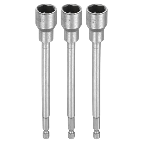 HARFINGTON 3 x Steckschlüssel-Bohrer, 14 mm, metrischer Schlag-Stecknuss, 1/4-Zoll-Sechskantschaft, 150 mm, extra lang, magnetisch, 6-Punkt-Stecknüsse, Schnellwechsel, CR-V-Stahl, Bolzen-Setter für HARFINGTON 3 x Steckschlüssel-Bohrer, 14 mm, metrischer Schlag-Stecknuss, 1/4-Zoll-Sechskantschaft, 150 mm, extra lang, magnetisch, 6-Punkt-Stecknüsse, Schnellwechsel, CR-V-Stahl, Bolzen-Setter für von HARFINGTON
