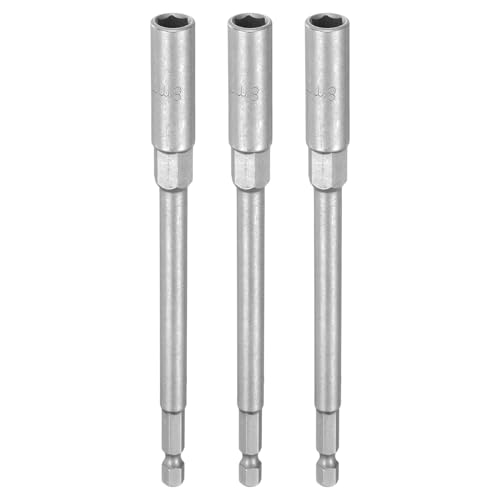 HARFINGTON 3 x Steckschlüssel-Bohrer, 8 mm, metrischer Schlag-Stecknuss, 1/4-Zoll-Sechskantschaft, 150 mm, extra lange 6-Punkt-Stecknüsse, Schnellwechsel, CR-V-Stahl, Bolzen-Setter für Bohrschrauber HARFINGTON 3 x Steckschlüssel-Bohrer, 8 mm, metrischer Schlag-Stecknuss, 1/4-Zoll-Sechskantschaft, 150 mm, extra lange 6-Punkt-Stecknüsse, Schnellwechsel, CR-V-Stahl, Bolzen-Setter für Bohrschrauber von HARFINGTON