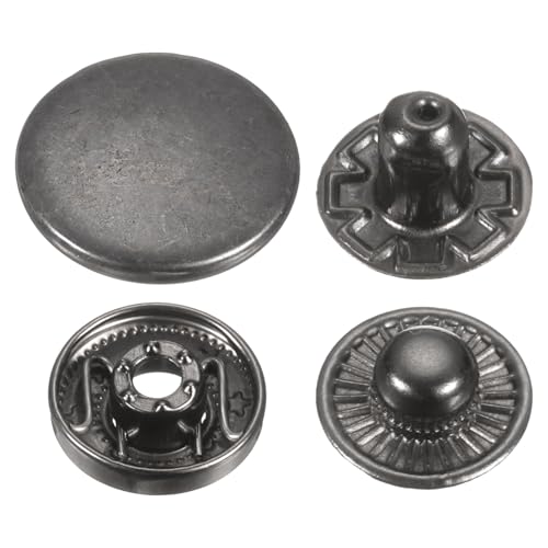 HARFINGTON 30 Sets Druckknöpfe, 15 mm, Metall-Schnappverschluss, Legierung, zum Aufnähen, für Taschen, Leder, Boot, Segeltuch, Pistole von HARFINGTON