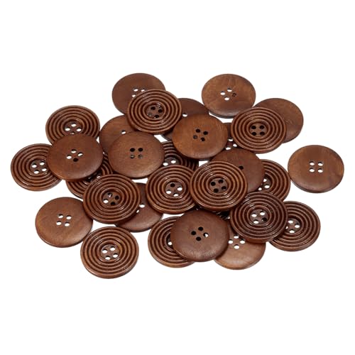 HARFINGTON 30 Stück 4-Loch-Blumen-Nähknöpfe, 38 mm, handgefertigt, Holz, Ersatzknöpfe für Kleidung, Dekoration, DIY-Zubehör, Hellbraun HARFINGTON 30 Stück 4-Loch-Blumen-Nähknöpfe, 38 mm, handgefertigt, Holz, Ersatzknöpfe für Kleidung, Dekoration, DIY-Zubehör, Hellbraun von HARFINGTON