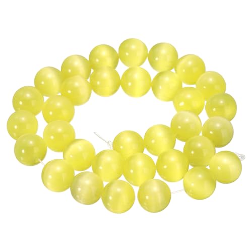 HARFINGTON 32 Stück Honiggelbe Katzenaugen-Steinperlen, 12 mm, rund, glatt, Edelstein-Kristall, lose Perlen für Schmuckherstellung, Armbänder, Halsketten, Ohrringe, DIY HARFINGTON 32 Stück Honiggelbe Katzenaugen-Steinperlen, 12 mm, rund, glatt, Edelstein-Kristall, lose Perlen für Schmuckherstellung, Armbänder, Halsketten, Ohrringe, DIY von HARFINGTON