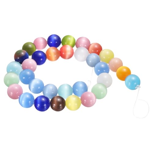 HARFINGTON 32 Stück gemischte Farben Katzenaugen-Steinperlen, 12 mm, rund, glatt, Edelstein-Kristall, lose Perlen für Schmuckherstellung, Armbänder, Halsketten, Ohrringe, DIY HARFINGTON 32 Stück gemischte Farben Katzenaugen-Steinperlen, 12 mm, rund, glatt, Edelstein-Kristall, lose Perlen für Schmuckherstellung, Armbänder, Halsketten, Ohrringe, DIY von HARFINGTON