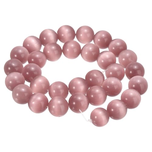 HARFINGTON 32 hellviolette Katzenaugen-Steinperlen, 12 mm, rund, glatt, Edelstein-Kristall, lose Perlen für Schmuckherstellung, Armbänder, Halsketten, Ohrringe, DIY HARFINGTON 32 hellviolette Katzenaugen-Steinperlen, 12 mm, rund, glatt, Edelstein-Kristall, lose Perlen für Schmuckherstellung, Armbänder, Halsketten, Ohrringe, DIY von HARFINGTON