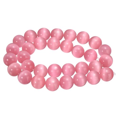 HARFINGTON 32 rosa Katzenaugen-Steinperlen, 12 mm, rund, glatt, Edelstein-Kristall, lose Perlen für Schmuckherstellung, Armbänder, Halsketten, Ohrringe, DIY HARFINGTON 32 rosa Katzenaugen-Steinperlen, 12 mm, rund, glatt, Edelstein-Kristall, lose Perlen für Schmuckherstellung, Armbänder, Halsketten, Ohrringe, DIY von HARFINGTON