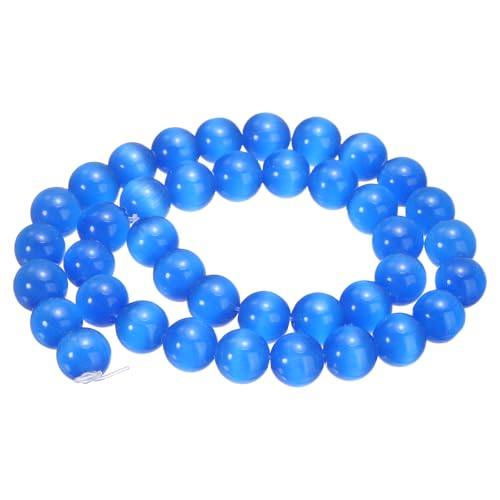 HARFINGTON 38 Stück tintenblaue Katzenaugen-Steinperlen, 10 mm, rund, glatt, Edelstein-Kristall, lose Perlen für Schmuckherstellung, Armbänder, Halsketten, Ohrringe, DIY HARFINGTON 38 Stück tintenblaue Katzenaugen-Steinperlen, 10 mm, rund, glatt, Edelstein-Kristall, lose Perlen für Schmuckherstellung, Armbänder, Halsketten, Ohrringe, DIY von HARFINGTON