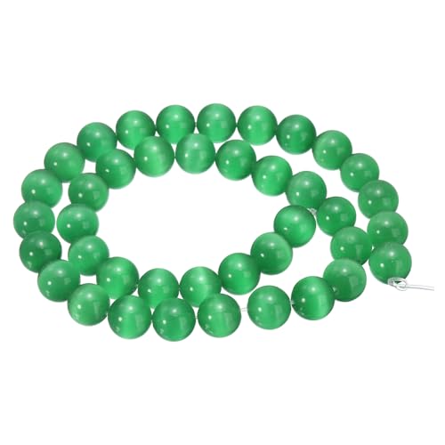 HARFINGTON 38 dunkelgrüne Katzenaugen-Steinperlen, 10 mm, rund, glatt, Edelstein-Kristall, lose Perlen für Schmuckherstellung, Armbänder, Halsketten, Ohrringe, DIY HARFINGTON 38 dunkelgrüne Katzenaugen-Steinperlen, 10 mm, rund, glatt, Edelstein-Kristall, lose Perlen für Schmuckherstellung, Armbänder, Halsketten, Ohrringe, DIY von HARFINGTON