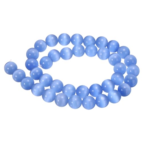 HARFINGTON 38 hellblaue Katzenaugen-Steinperlen, 10 mm, rund, glatt, Edelstein-Kristall, lose Perlen für Schmuckherstellung, Armbänder, Halsketten, Ohrringe, DIY HARFINGTON 38 hellblaue Katzenaugen-Steinperlen, 10 mm, rund, glatt, Edelstein-Kristall, lose Perlen für Schmuckherstellung, Armbänder, Halsketten, Ohrringe, DIY von HARFINGTON