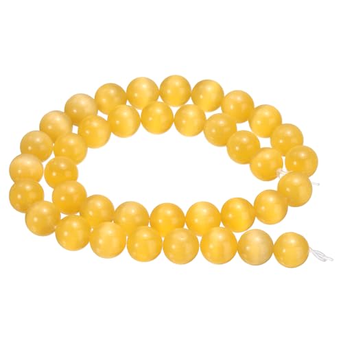 HARFINGTON 38 orange-gelbe Katzenaugen-Steinperlen, 10 mm, rund, glatt, Edelstein-Kristall, lose Perlen für Schmuckherstellung, Armbänder, Halsketten, Ohrringe, DIY HARFINGTON 38 orange-gelbe Katzenaugen-Steinperlen, 10 mm, rund, glatt, Edelstein-Kristall, lose Perlen für Schmuckherstellung, Armbänder, Halsketten, Ohrringe, DIY von HARFINGTON