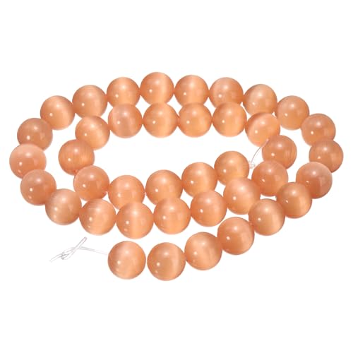 HARFINGTON 38 orangefarbene Katzenaugen-Steinperlen, 10 mm, rund, glatt, Edelstein-Kristall, lose Perlen für Schmuckherstellung, Armbänder, Halsketten, Ohrringe, DIY HARFINGTON 38 orangefarbene Katzenaugen-Steinperlen, 10 mm, rund, glatt, Edelstein-Kristall, lose Perlen für Schmuckherstellung, Armbänder, Halsketten, Ohrringe, DIY von HARFINGTON