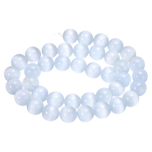 HARFINGTON 38 silbergraue Katzenaugen-Steinperlen, 10 mm, rund, glatt, Edelstein-Kristall, lose Perlen für Schmuckherstellung, Armbänder, Halsketten, Ohrringe, DIY HARFINGTON 38 silbergraue Katzenaugen-Steinperlen, 10 mm, rund, glatt, Edelstein-Kristall, lose Perlen für Schmuckherstellung, Armbänder, Halsketten, Ohrringe, DIY von HARFINGTON