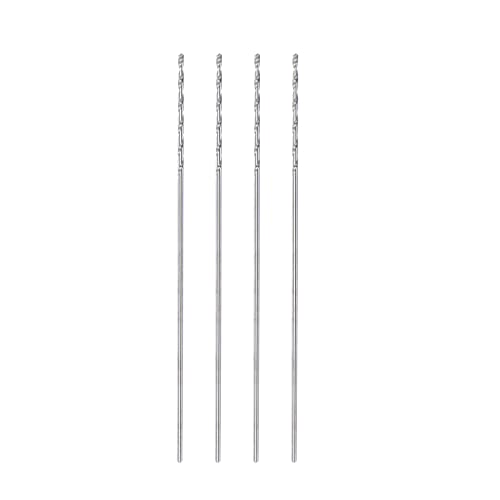 HARFINGTON 4 x Vollhartmetall-Bohrer, 0,5 mm, C3/K10, Wolframkarbid, Präzisions-Mini-Spiralbohrer für Edelstahl, Metall, Kunststoff, Holz HARFINGTON 4 x Vollhartmetall-Bohrer, 0,5 mm, C3/K10, Wolframkarbid, Präzisions-Mini-Spiralbohrer für Edelstahl, Metall, Kunststoff, Holz von HARFINGTON