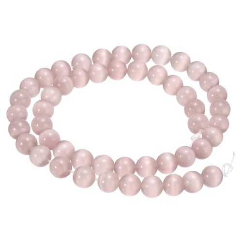 HARFINGTON 48 Stück hellviolette Katzenaugen-Steinperlen, 8 mm, rund, glatt, Edelstein-Kristall, lose Perlen für Schmuckherstellung, Armbänder, Halsketten, Ohrringe, DIY HARFINGTON 48 Stück hellviolette Katzenaugen-Steinperlen, 8 mm, rund, glatt, Edelstein-Kristall, lose Perlen für Schmuckherstellung, Armbänder, Halsketten, Ohrringe, DIY von HARFINGTON