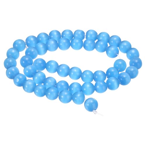 HARFINGTON 48 Stück tintenblaue Katzenaugen-Steinperlen, 8 mm, rund, glatt, Edelstein-Kristall, lose Perlen für Schmuckherstellung, Armbänder, Halsketten, Ohrringe, DIY HARFINGTON 48 Stück tintenblaue Katzenaugen-Steinperlen, 8 mm, rund, glatt, Edelstein-Kristall, lose Perlen für Schmuckherstellung, Armbänder, Halsketten, Ohrringe, DIY von HARFINGTON