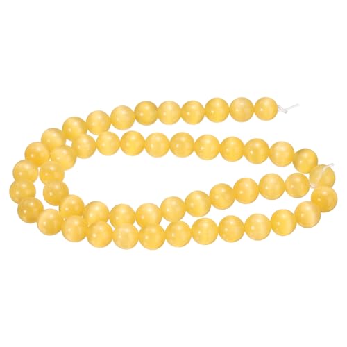 HARFINGTON 48 x orange-gelbe Katzenaugen-Steinperlen, 8 mm, rund, glatt, Edelstein-Kristall, lose Perlen für Schmuckherstellung, Armbänder, Halsketten, Ohrringe, DIY HARFINGTON 48 x orange-gelbe Katzenaugen-Steinperlen, 8 mm, rund, glatt, Edelstein-Kristall, lose Perlen für Schmuckherstellung, Armbänder, Halsketten, Ohrringe, DIY von HARFINGTON
