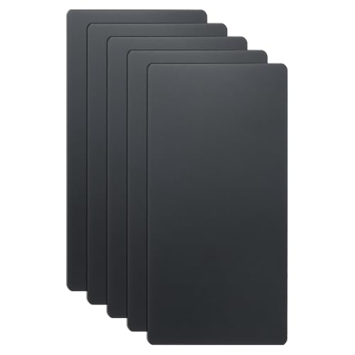 HARFINGTON 5 Stück Metall-Visitenkarten, 11,9 x 6,1 x 0,1 cm, 304 Edelstahl, Spiegel-Titan, Laser-Gravurkarten, benutzerdefinierte Blanko-CNC-Gravur, Blatt, für Haus, Büro, DIY-Geschenkeinladungen von HARFINGTON