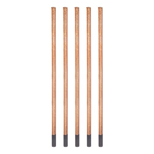 HARFINGTON 5 Stück kupferbeschichtete Gouging Carbon 8 x 355 mm Carbon Gouging Stangen Elektroden zum Schneiden und Anhebeln von Metallen von HARFINGTON