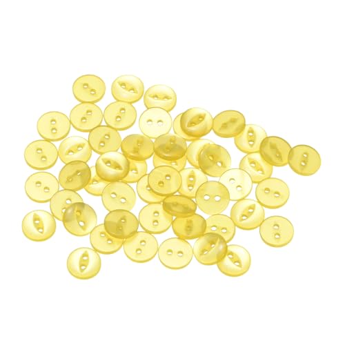 HARFINGTON 50 Stück 16L gelbe runde Nähknöpfe 10 mm 3/8 Zoll Harz 2-Loch Fischaugen-Bastelknöpfe für Bastelarbeiten, Hosen, Kleid, Rock, Kleidung, Verschlussknöpfe HARFINGTON 50 Stück 16L gelbe runde Nähknöpfe 10 mm 3/8 Zoll Harz 2-Loch Fischaugen-Bastelknöpfe für Bastelarbeiten, Hosen, Kleid, Rock, Kleidung, Verschlussknöpfe von HARFINGTON